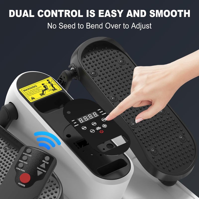 OSCILLATING SLIM Under Desk Elliptical Machine, Electric Seated Pedal Exerciser,Elliptical Leg Exercisers for Seniors,Mini Ellipse Leg Exerciser with Remoter,12 Adjustable speeds Pedal Exerciser - Image 2